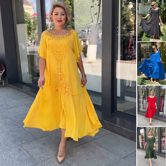 ❤️【S-5XL】Nuevo vestido, tallas grandes, cómodo y holgado🔥Excelente calidad👌Ajuste perfecto para todo tipo de cuerpo👌