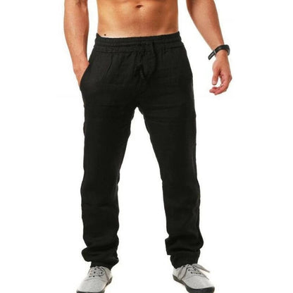 😍👖【S-4XL】💥Nuevos pantalones deportivos casuales de verano para hombre 2026, tallas grandes, versión ancha, material transpirable de algodón y lino.