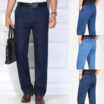 👖【55-110KG】Pánské lehké prodyšné elastické ležérní džíny