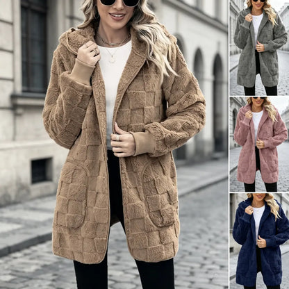☃️❄️【S–5XL】🌸 Zimska novost: ženska karirasta podložena jakna s toplo podlogo za prosti čas