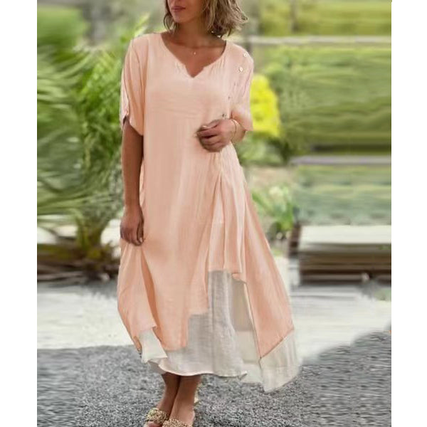 【S-4XL】Vestido de diseñador con cuello en V