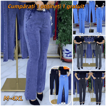 ♥️👖【S-4XL】Jeans elásticos de cintura alta para mujer