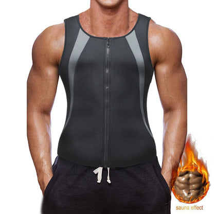 🌹👔【50% de descuento】✨【S-4XL】Chaleco de abdominoplastia con cremallera de verano para hombre, adecuado para correr, fitness, deportes