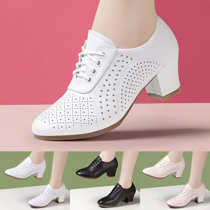 👡🌷【Tallas 34-41】【Altura del tacón 5 cm】👡Nuevos zapatos de mujer 2026 hechos de cuero genuino con una sola capa, transpirables y huecos.