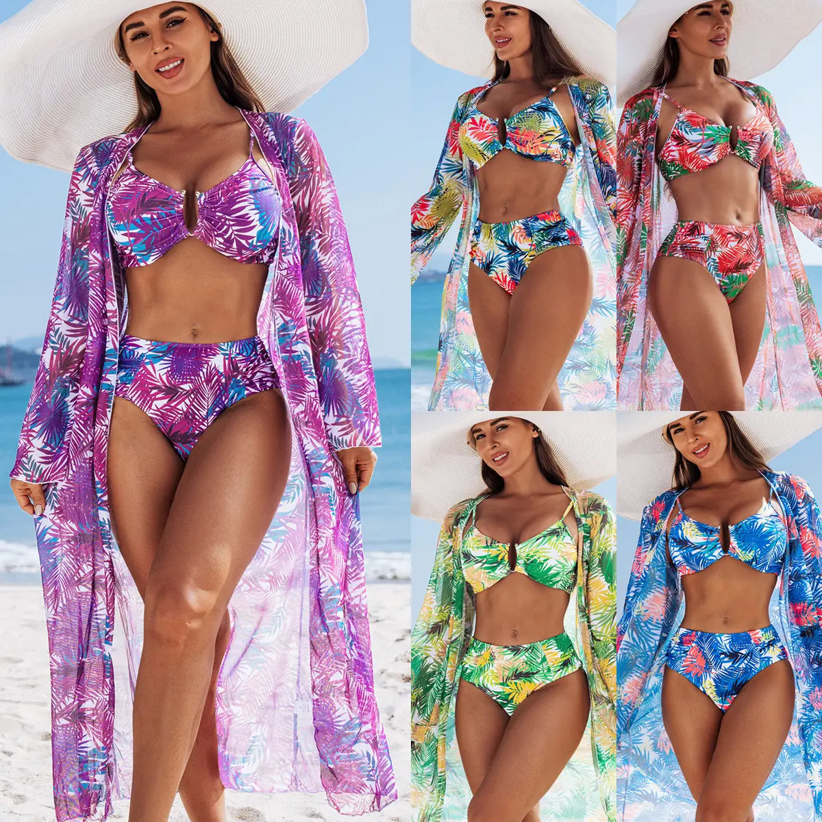 🩱🏖️【S-2XL】Módní a sexy třídílné bikiny, vysoká kvalita