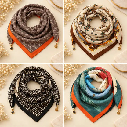 🧣 Sada 4 trojúhelníkových šátků s magnetickým zapínáním · Rychlé nasazení, není třeba vázat uzly · Měkký, hřejivý materiál · Maximální všestrannost!