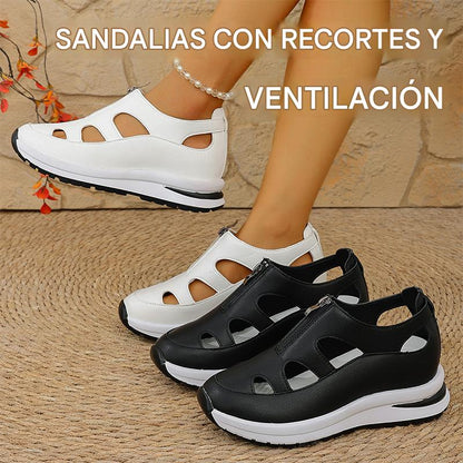 Sandalias ergonómicas para la corrección postural — suela acolchada que previene la fatiga del pie.