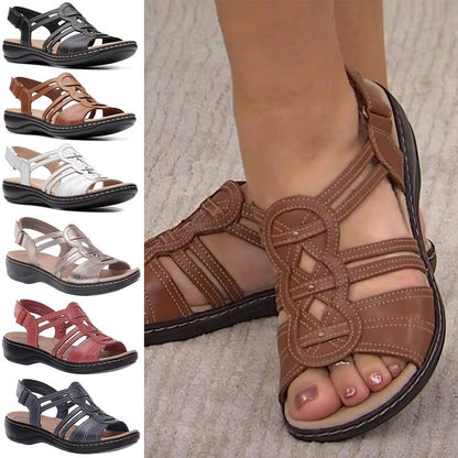 🔥👡【35-43】 Měkké a pohodlné dámské sandály z pravé kůže, ležérní plážové sandály