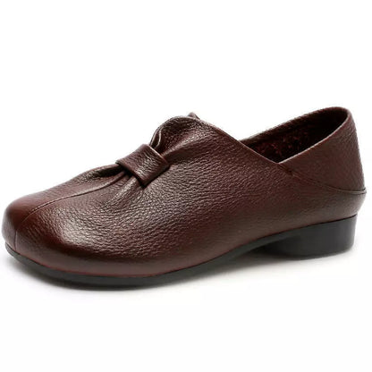 👡【35-42】Nové boty nazouvací s měkkou podrážkou a mašlí, vysoce kvalitní hovězí kůže, jednoduché a elegantní
