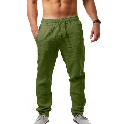 😍👖【S-4XL】💥Nuevos pantalones deportivos casuales de verano para hombre 2026, tallas grandes, versión ancha, material transpirable de algodón y lino.