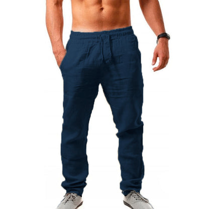 😍👖【S-4XL】💥Nuevos pantalones deportivos casuales de verano para hombre 2026, tallas grandes, versión ancha, material transpirable de algodón y lino.