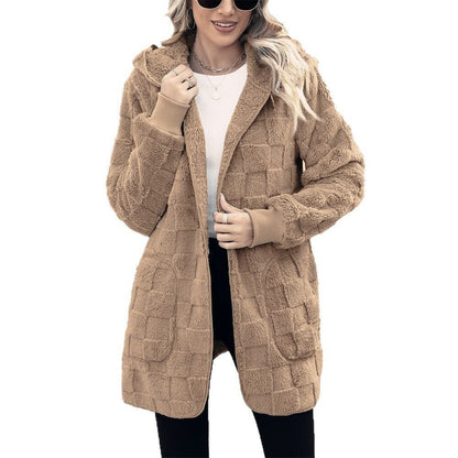 ☃️❄️【S–5XL】🌸 Zimska novost: ženska karirasta podložena jakna s toplo podlogo za prosti čas