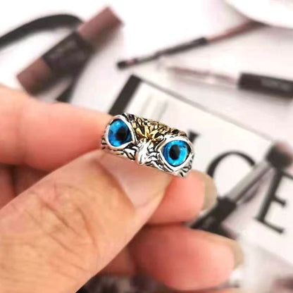 【Kupte 1 a získejte 1 zdarma】💍Atraktivní postříbřený prsten se sovou🦉