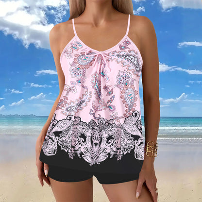 🌈🌴✨【S-4XL】 2026 Nové dvoudílné bikiny Plus Size s potiskem