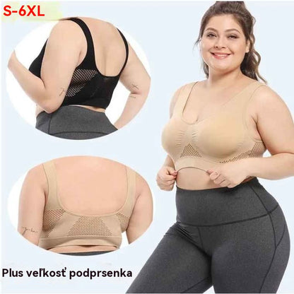 【 🔥VÝPREDAJ NA KONIEC SEZÓNY】😍【Balení 3 kusů】Bezešvá podprsenka pro plné velikosti ❤️ Prodyšná a chladivá【40–120KG】