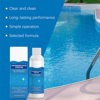 💧【3 piezas 32 euros】Líquido purificador para piscinas: ¡Agua cristalina, sin complicaciones! ✨ Dile adiós al agua verde y a los químicos agresivos: solo agua pura y fresca en cada baño. 🏊‍♂️💙