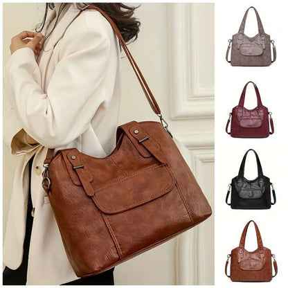 👜Nuevo bolso retro de hombro para mujer de cuero natural, disponible en seis colores💓