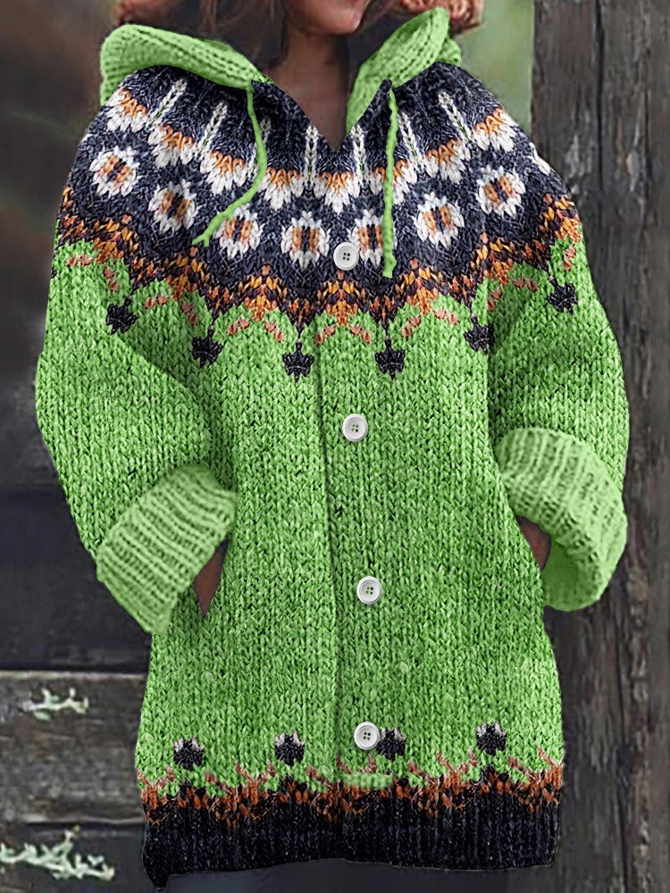 🔥 Utolsó nap – 50% kedvezmény 🔥【S–5XL】✨ Új, színes, kapucnis női kötött télikabát