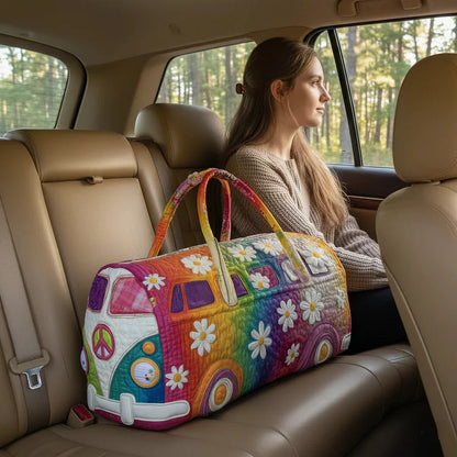 👜💐【(16x8x8) palců】Polstrovaná cestovní taška Hippie Van