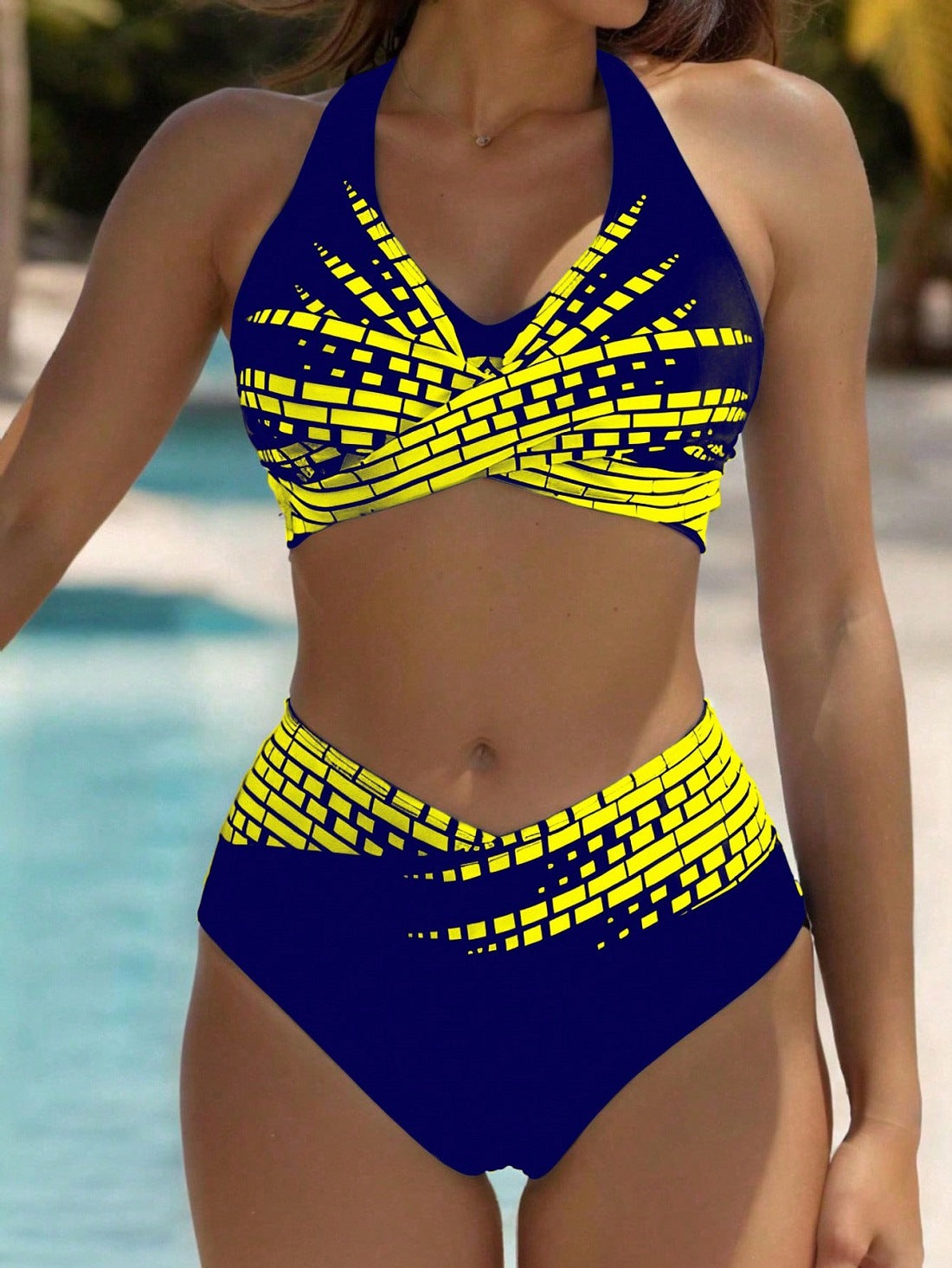 👙【50% kedvezmény 💥】👉 Kétrészes bikini plus size nőknek ✅ Magas derék ✅ Nagy rugalmasságú