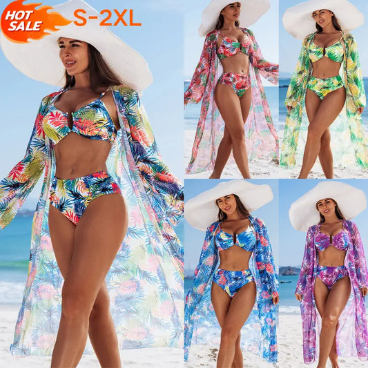 🩱🏖️【S-2XL】Módní a sexy třídílné bikiny, vysoká kvalita